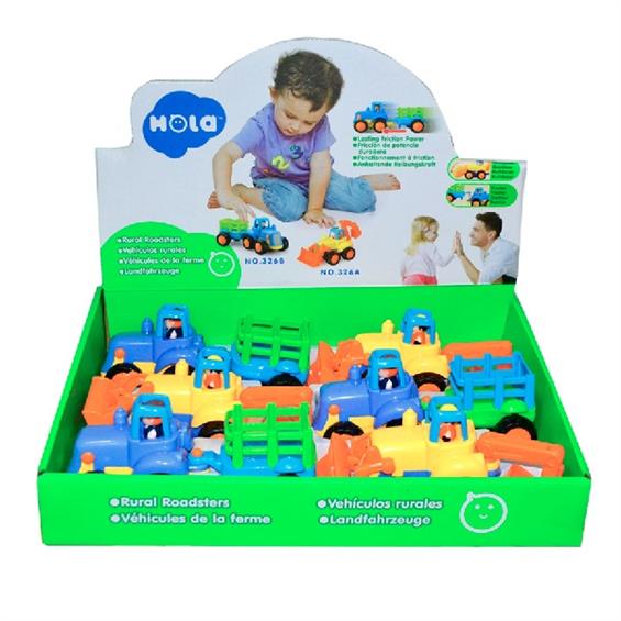 Набір іграшкових машинок Hola Toys Бульдозер і трактор, 6 шт. (326AB-6) - зображення 1