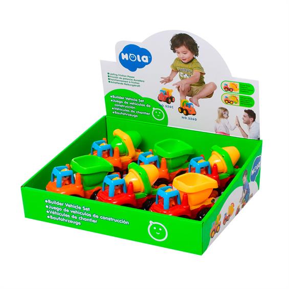 Набір іграшкових машинок Hola Toys Самоскид і бетономішалка, 6 шт. (326CD-6) - зображення 1