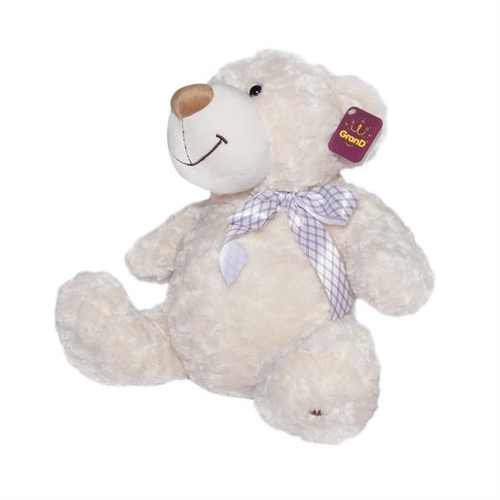 М'яка іграшка Grand Ведмідь білий з бантом 40 см (4002GMB) - зображення 1