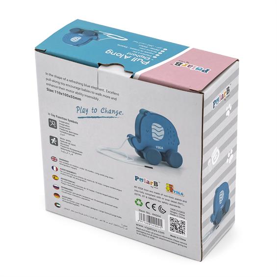 Дерев'яна каталка Viga Toys PolarB Слоник (44004) - зображення 3