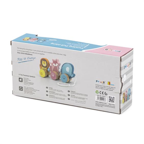 Дерев'яна каталка Viga Toys PolarB Звірята (44023) - зображення 5