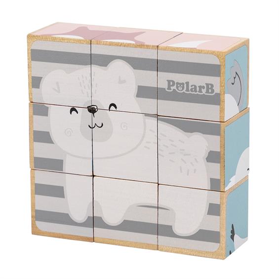 Дерев'яні кубики-пазл Viga Toys PolarB Звірята (44024) - зображення 10