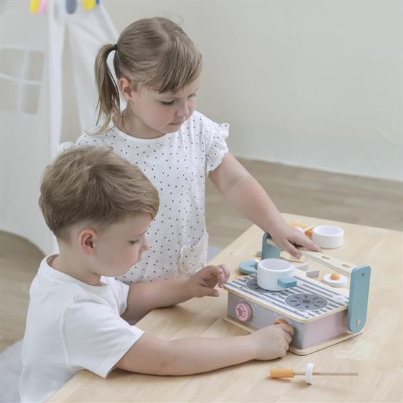 Дитяча плита Viga Toys PolarB з посудом і грилем, складна (44032) - зображення 1