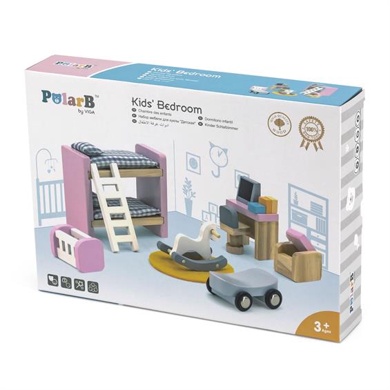 Дерев'яні меблі для ляльок Viga Toys PolarB Дитяча кімната (44036) - зображення 5