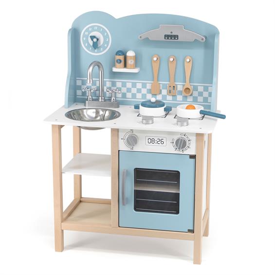 Дитяча кухня з дерева з посудом Viga Toys PolarB блакитний (44047) - зображення 3