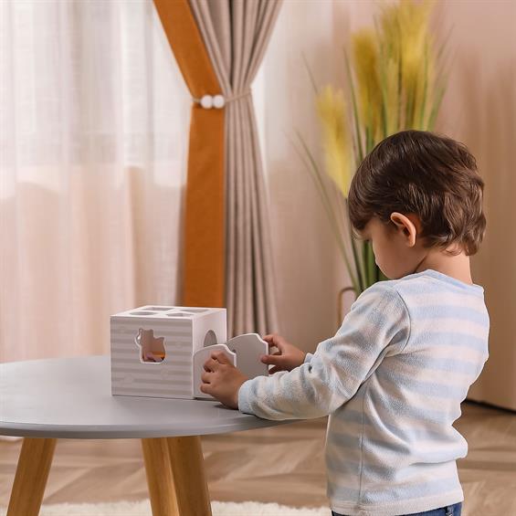 Дерев'яний сортер із брязкальцями Viga Toys PolarB Будиночок для звірят (44052) - зображення 7