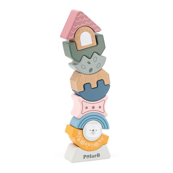 Дерев'яна пірамідка-балансир Viga Toys PolarB Башточка (44070) - зображення 4