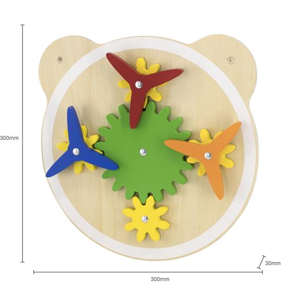 Бізіборд Viga Toys Млини і шестерінки (44553FSC) - зображення 3