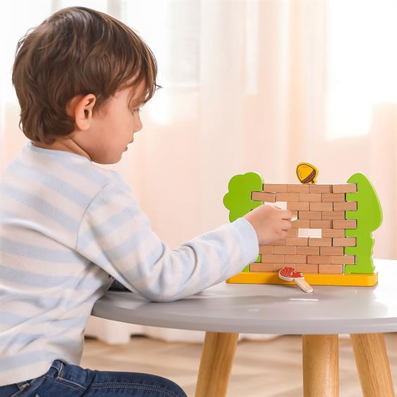 Дерев'яна настільна гра Viga Toys Стіна з цеглинок (44566) - зображення 1
