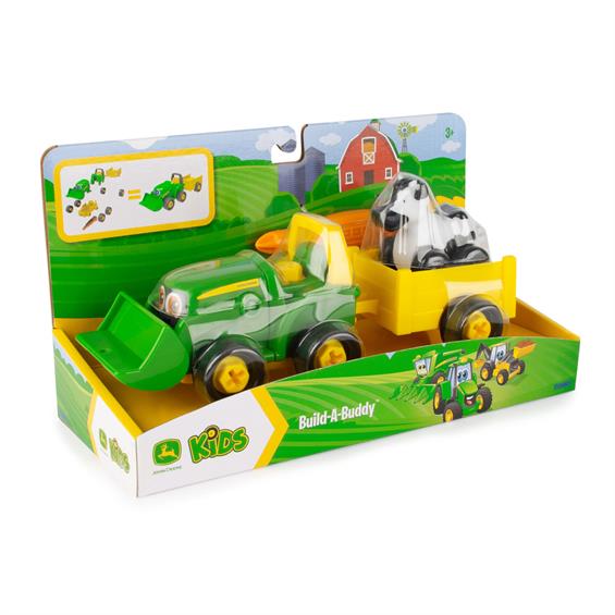 Ігровий набір-конструктор John Deere Kids Трактор із ковшем і причепом (47209) - зображення 4