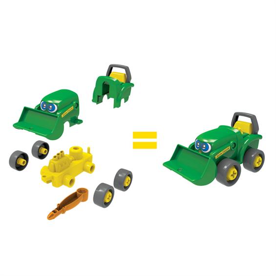 Ігровий набір-конструктор John Deere Kids Трактор із ковшем і причепом (47209) - зображення 5