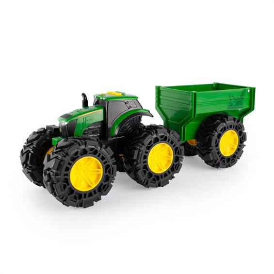 Іграшковий трактор John Deere Kids Monster Treads із причепом і великими колесами (47353) - зображення 3