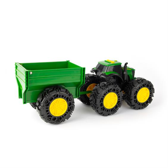 Іграшковий трактор John Deere Kids Monster Treads із причепом і великими колесами (47353) - зображення 7