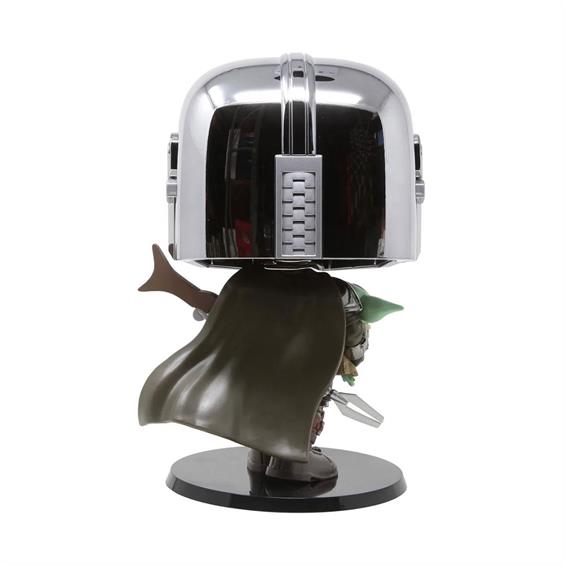 Ігрова фігурка Funko Pop! Зоряні війни Мандалорець у хромі з Малюком 25 см (49931) - зображення 4