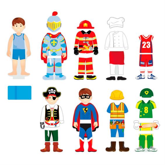 Набір магнітів Viga Toys Гардероб хлопчика (50021) - зображення 1