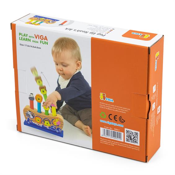 Дерев'яний ігровий набір Viga Toys Веселий ковчег (50041) - зображення 6