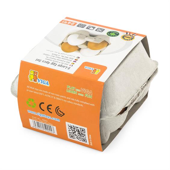 Іграшкові продукти Viga Toys Дерев'яні яйця в лотку, 4 шт. (50044) - зображення 5