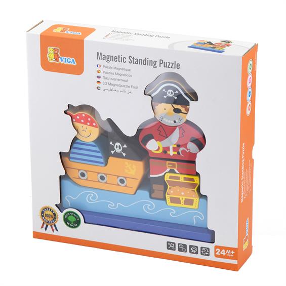 Магнітна дерев'яна іграшка Viga Toys Пірат (50077) - зображення 2
