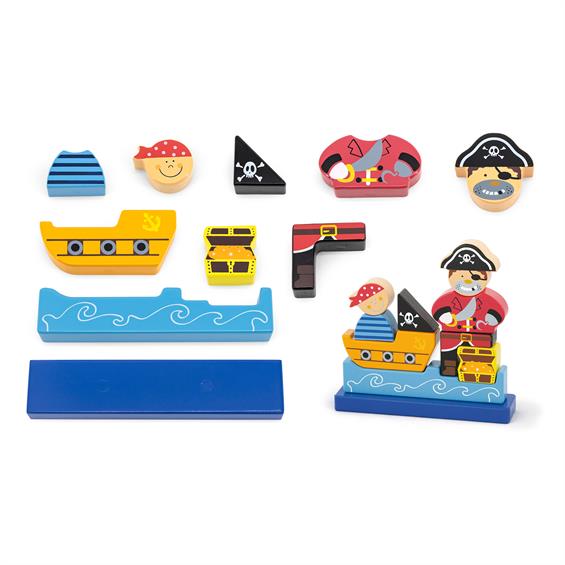 Магнітна дерев'яна іграшка Viga Toys Пірат (50077) - зображення 3
