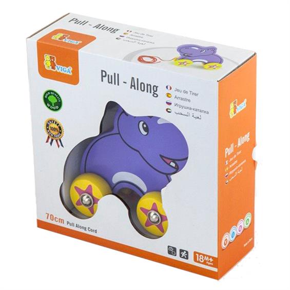 Дерев'яна каталка Viga Toys Бегемотик (50092) - зображення 2
