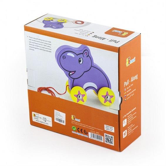 Дерев'яна каталка Viga Toys Бегемотик (50092) - зображення 3