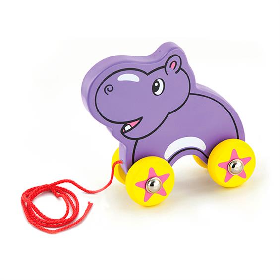 Дерев'яна каталка Viga Toys Бегемотик (50092) - зображення 1