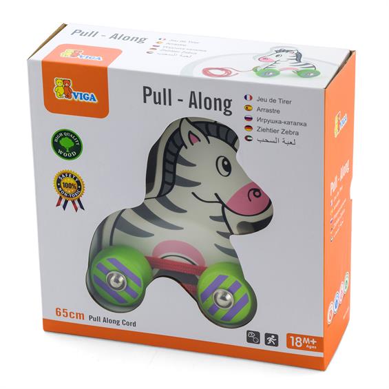 Дерев'яна каталка Viga Toys Зебра (50093) - зображення 2