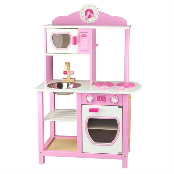 Дитяча кухня Viga Toys з дерева, біло-рожевий (50111) - зображення 4