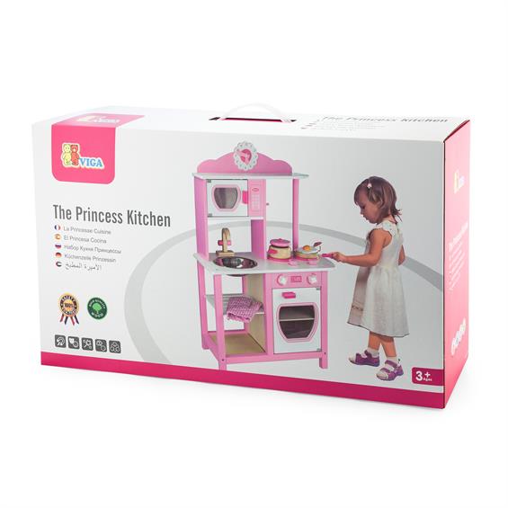 Дитяча кухня Viga Toys з дерева, біло-рожевий (50111) - зображення 5