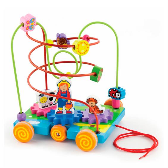 Дерев'яний лабіринт-каталка Viga Toys Шестерінки (50120) - зображення 1