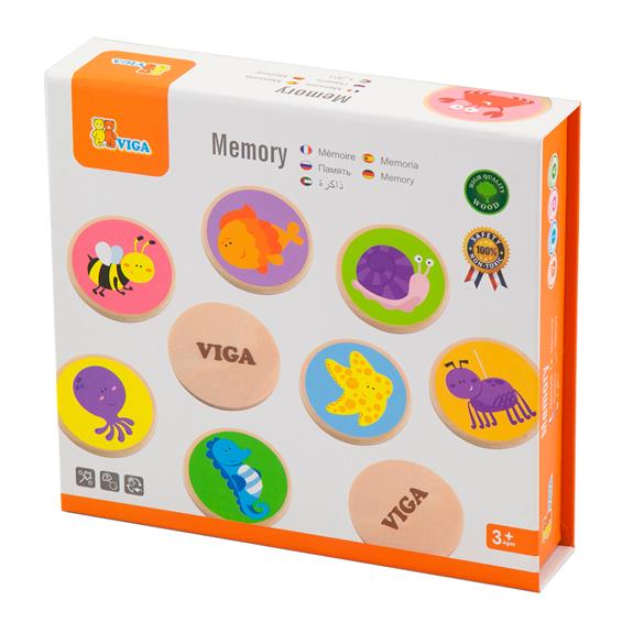 Дерев'яна настільна гра Viga Toys Меморі-фауна, 32 картки (50126) - зображення 2