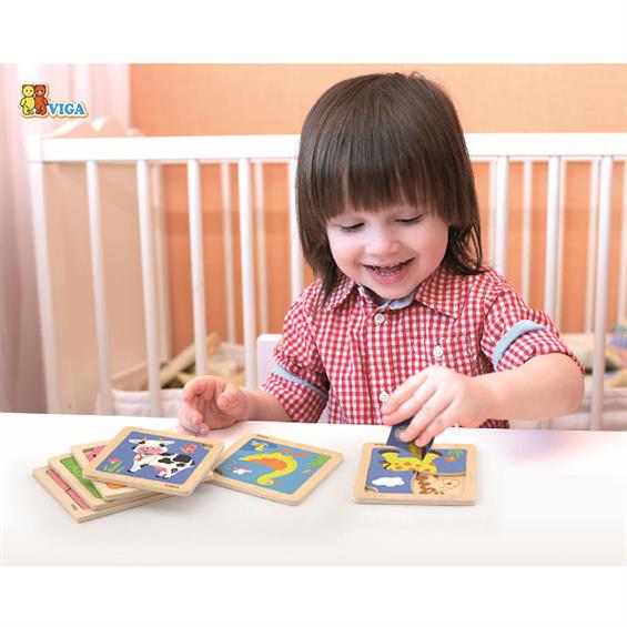 Дерев'яний міні-пазл Viga Toys Мураха, 4 ел. (50139) - зображення 2