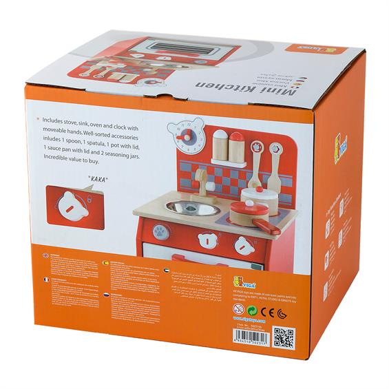 Дитяча кухня Viga Toys з дерева з посудом (50231) - зображення 3