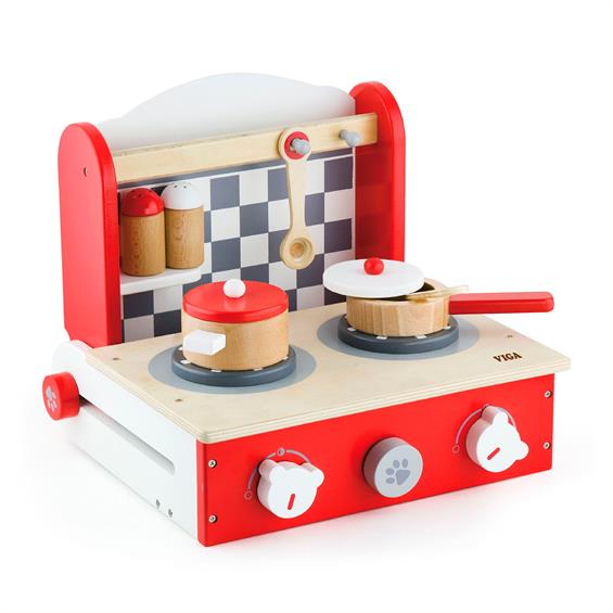 Дитяча плита Viga Toys з посудом, складна (50232) - зображення 1