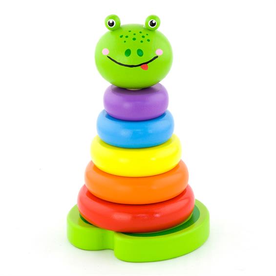 Дерев'яна пірамідка Viga Toys Жабка (50258) - зображення 3