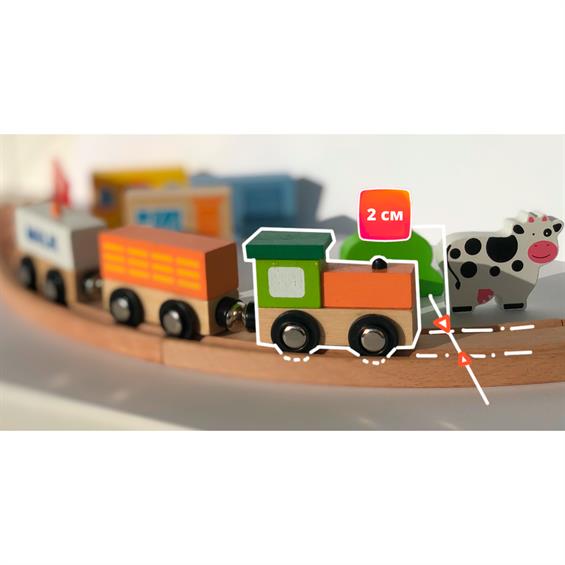 Дерев'яна залізниця Viga Toys 39 ел. (50266) - зображення 2