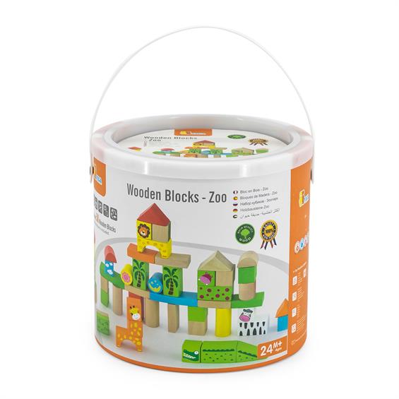 Дерев'яні кубики Viga Toys Зоопарк, 50 шт., 3 см (50286) - зображення 2