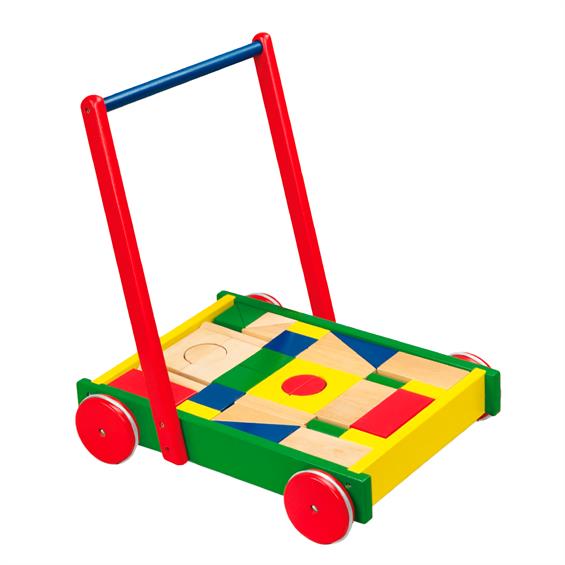 Дитячі ходунки-каталка Viga Toys Візок із кубиками (50306B) - зображення 1