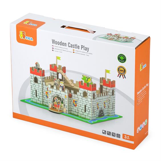 Дерев'яний ігровий набір Viga Toys Іграшковий замок (50310) - зображення 4