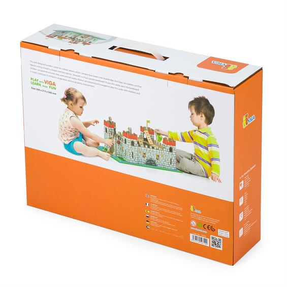 Дерев'яний ігровий набір Viga Toys Іграшковий замок (50310) - зображення 7