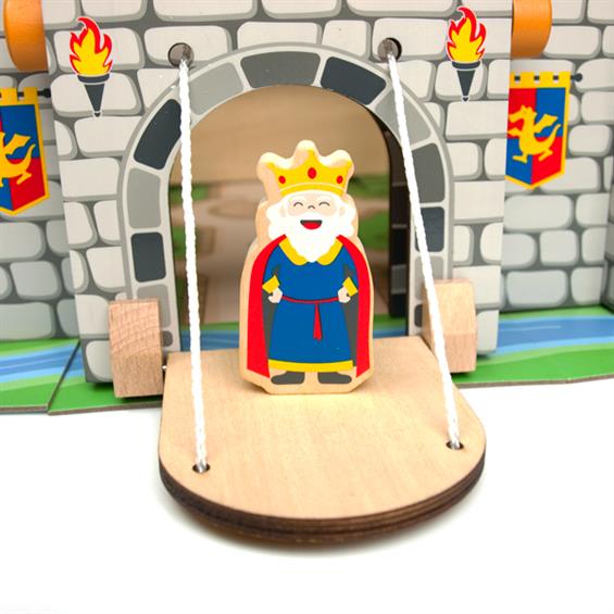 Дерев'яний ігровий набір Viga Toys Іграшковий замок (50310) - зображення 9