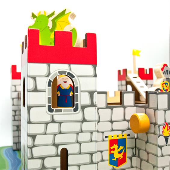 Дерев'яний ігровий набір Viga Toys Іграшковий замок (50310) - зображення 16