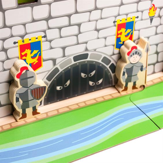 Дерев'яний ігровий набір Viga Toys Іграшковий замок (50310) - зображення 17