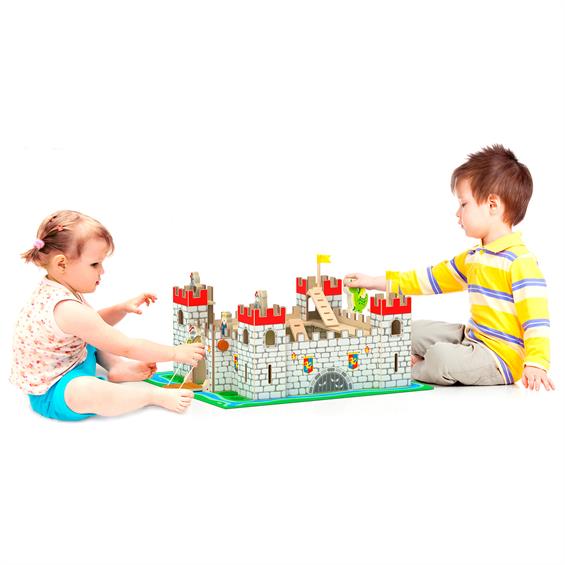 Дерев'яний ігровий набір Viga Toys Іграшковий замок (50310) - зображення 20