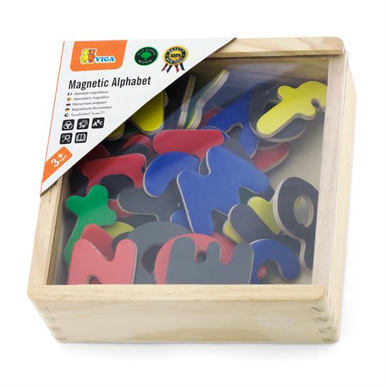 Набір магнітних літер Viga Toys Англійські великі та малі, 52 шт. (50324) - зображення 2