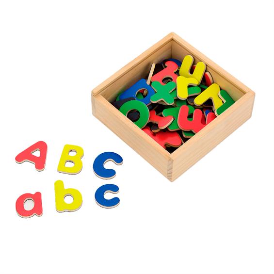 Набір магнітних літер Viga Toys Англійські великі та малі, 52 шт. (50324) - зображення 1