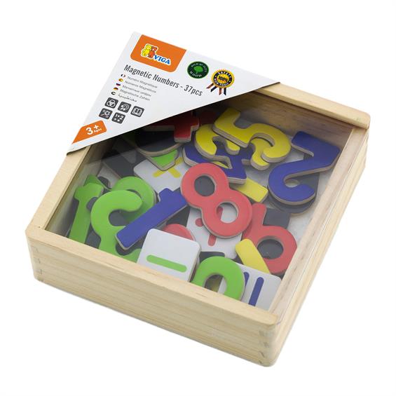 Набір магнітних цифр і знаків Viga Toys, 37 шт. (50325) - зображення 2