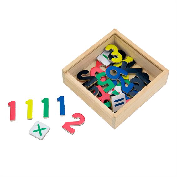 Набір магнітних цифр і знаків Viga Toys, 37 шт. (50325) - зображення 1