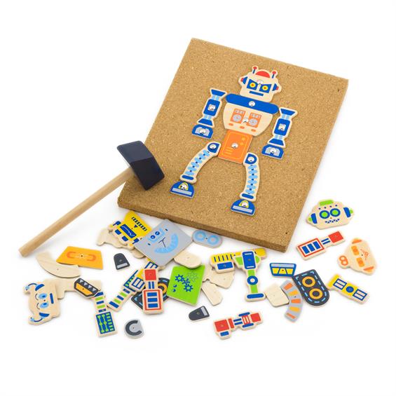 Набір для творчості Viga Toys Дерев'яна аплікація Робот (50335) - зображення 1