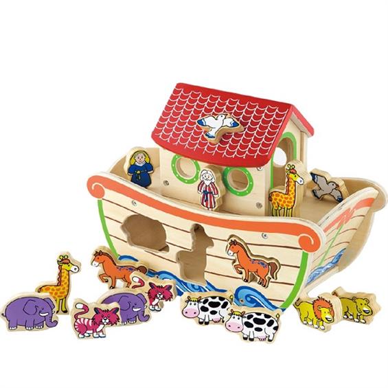 Дерев'яний сортер Viga Toys Ковчег зі звірятами (50345) - зображення 1